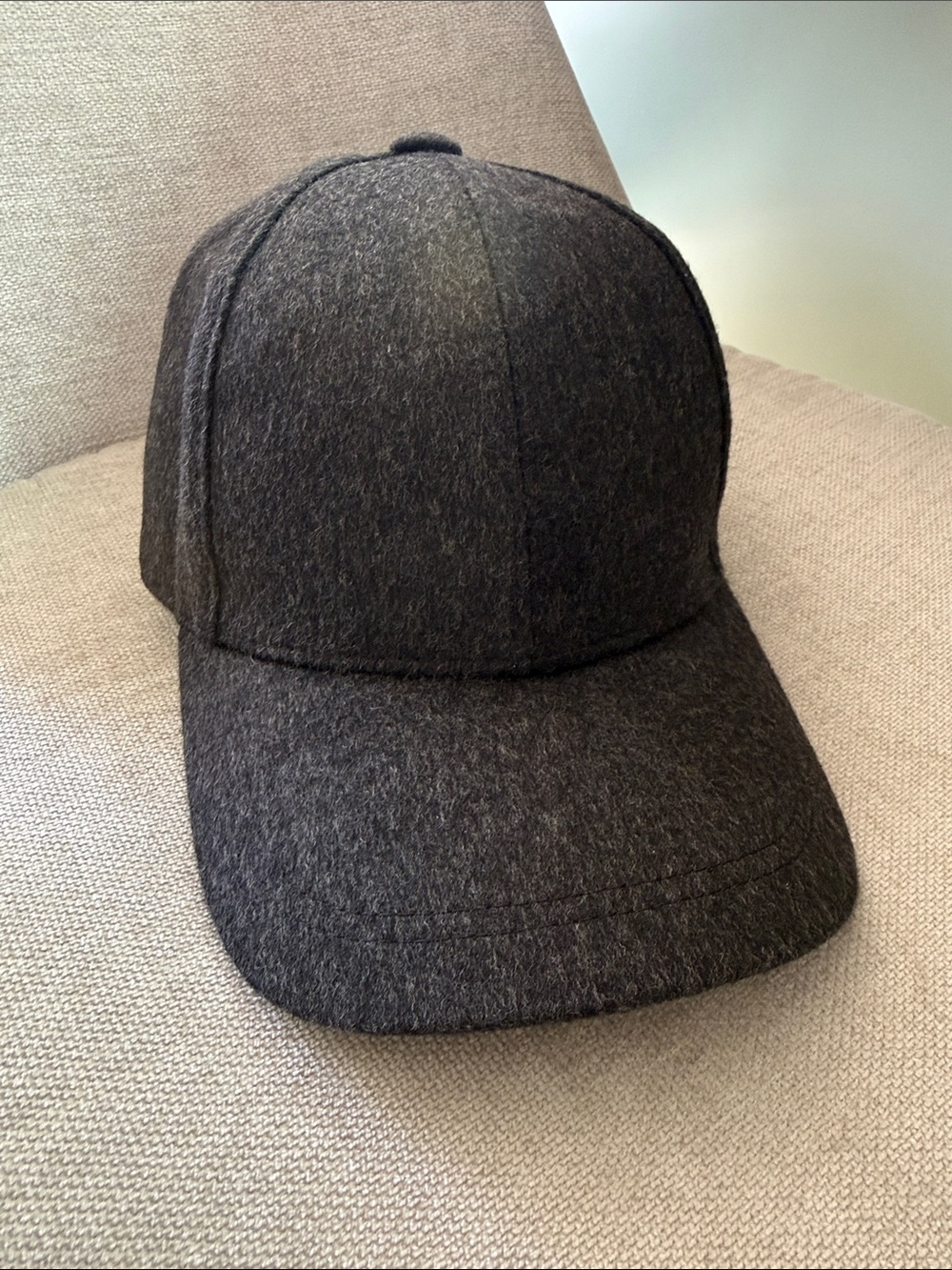 Vince Charcoal Gray Cashmere Baseball Cap